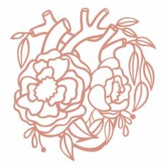 floral anatomical heart