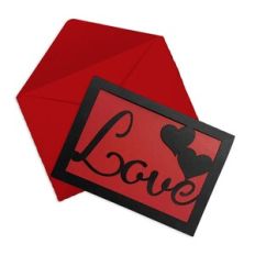 Love Hearts A1 Cut Away Card and Envelope