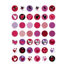 Hearts and Bees Round Circle Stickers