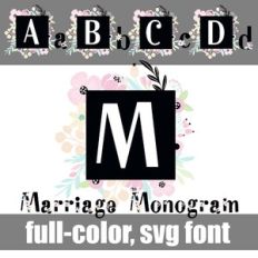 Marriage Monogram Color Font