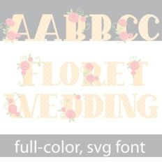 Floret Wedding Color Font