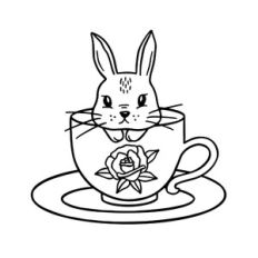 Bunny in tea cup