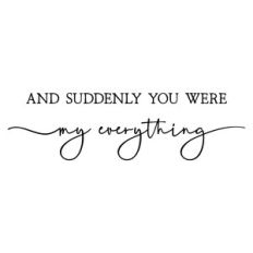 and suddenly you were my everything