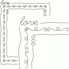 3 doodle borders rectangular