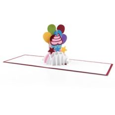A2 Sliceform Pop Up Card Birthday Cupcake