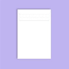 Vertical envelope with tear strip