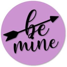 Be Mine Arrow Words Cut Out