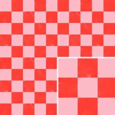 Red and Pink Checker Pattern