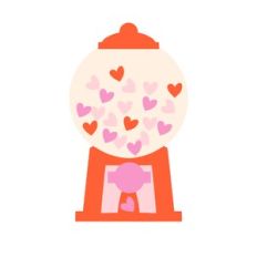 Heart Gumball Machine