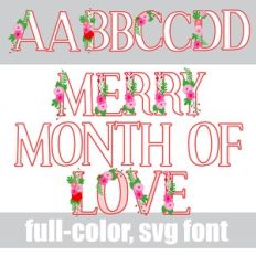 Merry Month of Love Color Font