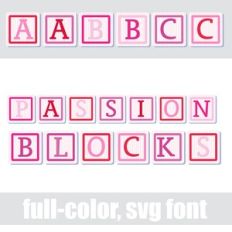 Passion Blocks Color Font