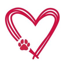 Doodle Heart Paw Print