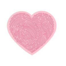 Fingerprint heart sketch