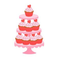 Valentines Cupcake Tower