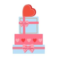 Valentines Stack of GiftBoxes
