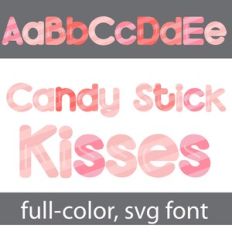 Candy Stick Caring Color Font