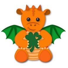 St Patrick clover dragon
