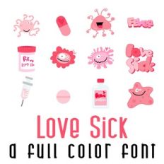 Love Sick Full Color Font