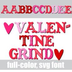 Valentine Grind Color Font