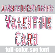 Valentine Card Color Font