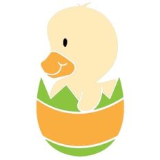 Cute duck Easter egg