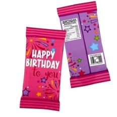 Birthday Stars and Confetti Candy Bar Wrapper Size 2 Pink