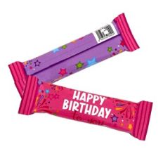 Birthday Stars and Confetti Candy Bar Wrapper Size 3 Pink