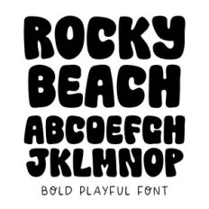 BFC Rocky Beach Bold Playful Chunky Kids Retro Bubble Font