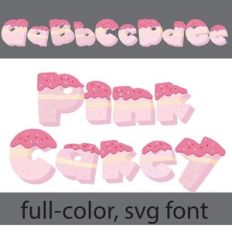 Pink Cakey Color Font