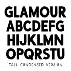 BFC Glamour Tall Fashion Modern Sans Bold Title Font