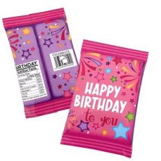 Birthday Stars and Confetti Chip Bag Pink