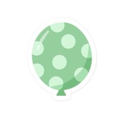 Green Polka Dot Balloon