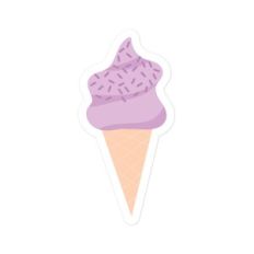 Purple Ice Cream Cone