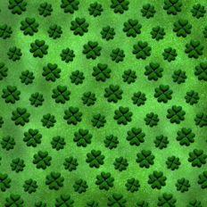 Green Glitter 3D Inflated Tiny Four Leaf Clover Background Pattern