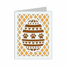 striped and paws easter egg card