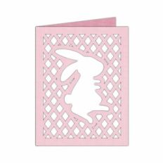 striped bunny card