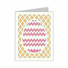 striped easter egg card