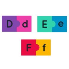 Alphabet Puzzle Game Activity - D-F