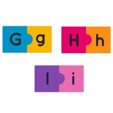 Alphabet Puzzle Game Activity - G-I