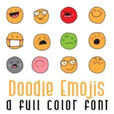 Doodle Emojis Full Color Font