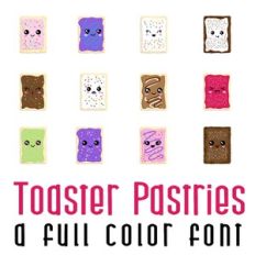 Toaster Pastries Full Color Font