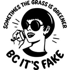 The grass is fake