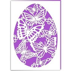 Flock of Butterflies Easter Egg Card