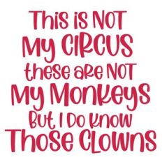 Not My Circus, Not my Monkeys, But i do know those clowns