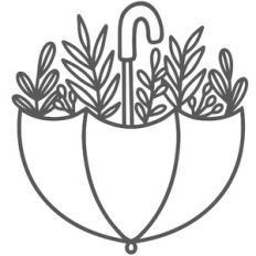 Umbrella with Ferns