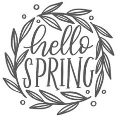 Hello Spring Wreath Frame