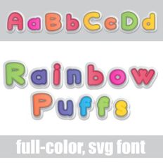 Rainbow Puffs Color Font