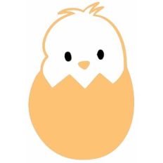 Cute Chick in Egg