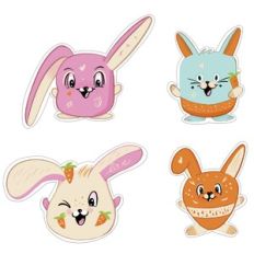 Cute Kawaii Easter Bunnies