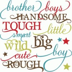 miss kate boy words set